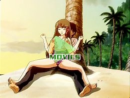 Big ass anime girl squirts on the beach.