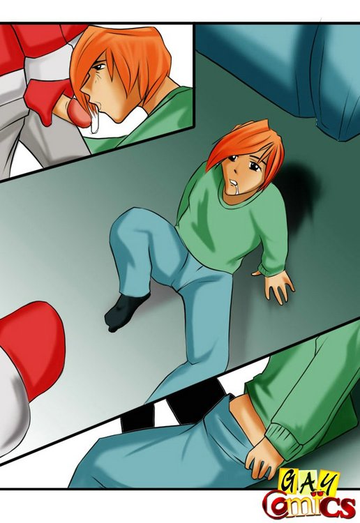 Redhead gay boy gets his crack probed by Santa himself Redhead gay boy gets his crack probed by Santa himself